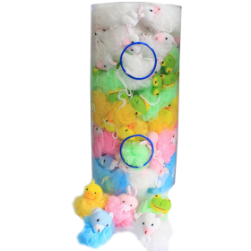 120x Cotton Animal Scrunchies 5 asst (display tube) - 27gm