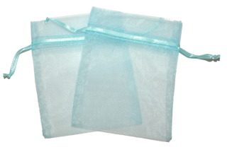 30x Med Organza Bags - White