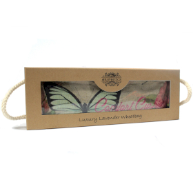 Luxury Lavender Wheat Bag in Gift Box - Butterfly & Roses