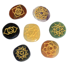 Small Stones Chakra Set (Rounded shape)