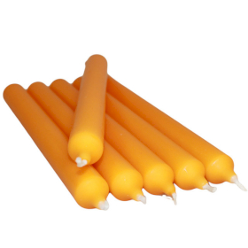100x Bulk Dinner Candles - Bright Orange