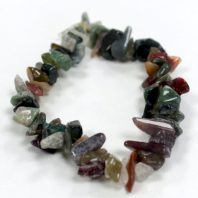 12x Chipstone Bracelet - Moss Agate