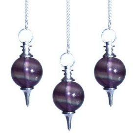 3x Sphere Pendulums - Purple Fluorite