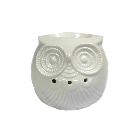 Classic White Oil Burner - Short Owl