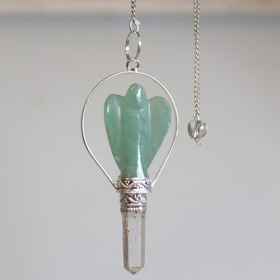 Angel Pendulum with Ring- Green Adventurine