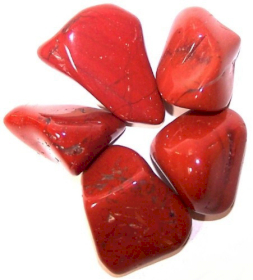 24x L Tumble Stones - Jasper - Red