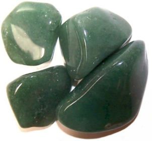 24x L Tumble Stones - Quartz Green