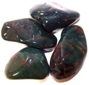 24x L Tumble Stones - Bloodstone