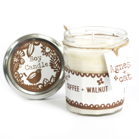 Jam Jar Candle - Coffee and Walnut