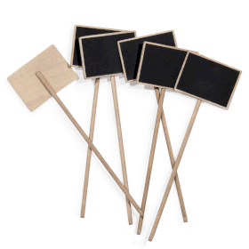 12x Mini Blackboard on Spike 8x5.8cm