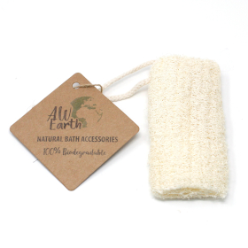 5x Natural Loofah Scrub on Rope - 5