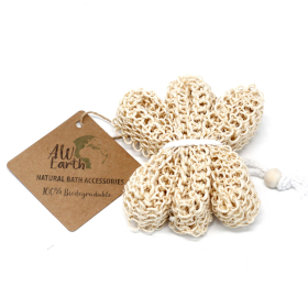 6x Sisal Sponge and Scrub - Exfoliating Star