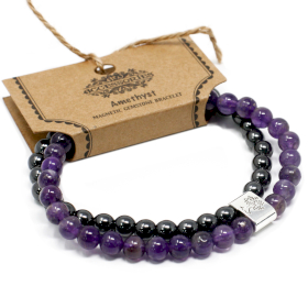 3x Magnetic Gemstone Bracelet - Amethyst