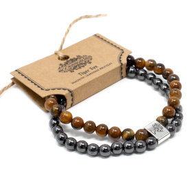 3x Magnetic Gemstone Bracelet - Tiger Eye