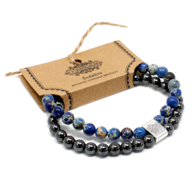 3x Magnetic Gemstone Bracelet - Sodalite