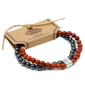 3x Magnetic Gemstone Bracelet - Redstone