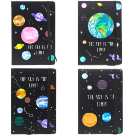 4x Cool A5 Notebook - Lined Paper - Sky is the Limit