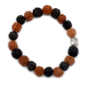 6x Rudraksha Buddah Bangle Mala - Mix