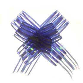 20x Organza Pull Bows - Blue (pkt/ 10)