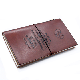 Handmade Leather Journal - True Friends - Brown (80 pages)