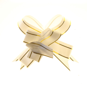 20x Mini Pull Bows - White (packs of 10)