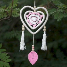 Dream Catcher - Medium Pink Heart in Heart
