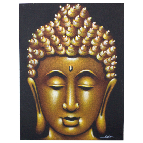 Buddha Painting - Gold Sand Finish