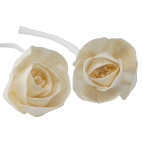 12x Natural Diffuser Flowers - Lrg Rose on String