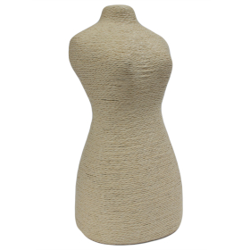 Natural Jewellery Display - Mannequin on Wooden Stand - Cream