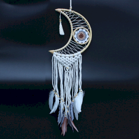 4x Protection Dream Catcher - Macrame Moon