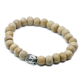 12x Fragrant Sandal Beads & Buddah Bangle