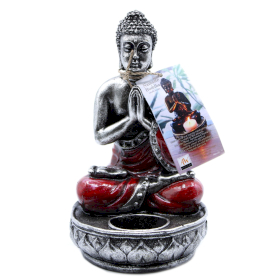 Buddha Candle Holder - Red - Medium