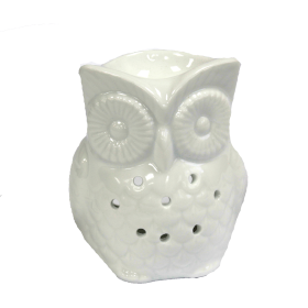 Classic White Oil Burner - Tall Owl