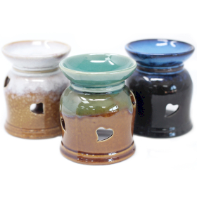 6x Classic Rustic Oil Burner - Heart Cut-out (assorted)