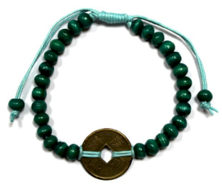5x Good Luck Feng-Shui Bracelets - Green