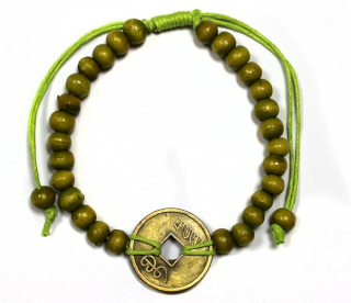 5x Good Luck Feng-Shui Bracelets - Lime Green