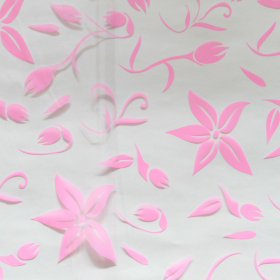 Pink Flowers - Bath Bomb Wrap 40cm - (200 sheets)