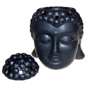 4x Buddah Head Oil Burner - Dark Brown