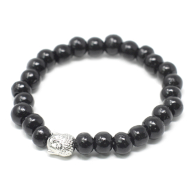 12x Darkwood Beads & Buddah Bangle