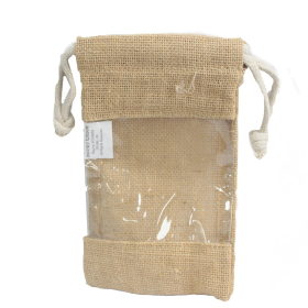 6x Med - Jute Window Bag 20x12cm