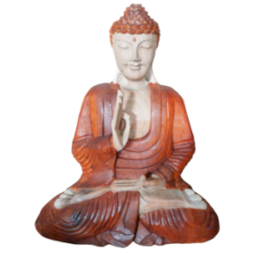 Hand Carved Buddha Statue - 40cm Teaching Transmission