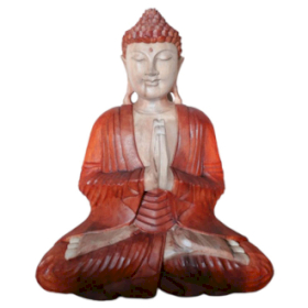 Hand Carved Buddha Statue - 40cm Welcome