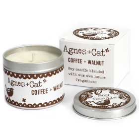 6x Tin Candle - Coffee and Walnut