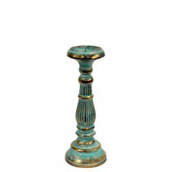 Small Candle Stand - Turquois Gold