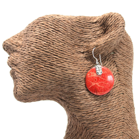 Coral Style Silver Earrings - Disc Disc Décor