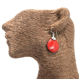 Coral Style Silver Earrings - Ball Drops
