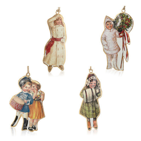 12x Dickens Children Bauble (4 assorted designs)