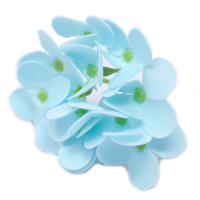 36x Craft Soap Flowers - Hyacinth Bean - Baby Blue