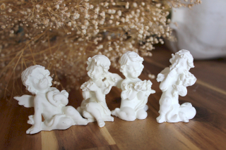 4x Resin Cherub (Set 4)