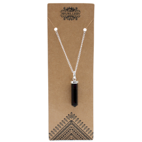 Gemstone Classic Point Pendant - Black Agate